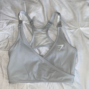 Grey gymshark sports bra